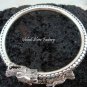 Sterling Silver Double Head Dragon Bangle SBB-295-PS