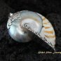 Sterling Silver Brown Nautulis Shell Pendant SP-365-KT