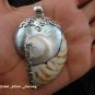 Sterling Silver Brown Nautulis Shell Pendant SP-365-KT