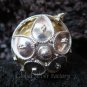 Silver Garnet Leaf Harmony Ball Pendant 25mm HB-240-KT