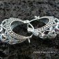 Silver Hoop Earrings SE-132-KT