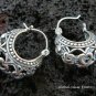 Silver Hoop Earrings SE-132-KT
