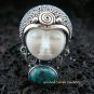 925 Silver Turquoise Goddess Ring GDR-721-KT