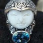 Silver Topaz Goddess Ring -- Size 9 GDR-379-PS