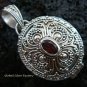 925 Silver & Garnet Oval Locket Pendant LP-176-KT