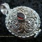 925 Silver & Garnet Oval Locket Pendant LP-176-KT