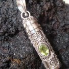 Sterling Silver Peridot Perfume Pendant PP-201-KT
