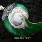 925 Silver Green Nautilus Shell Pendant SP-371-KT
