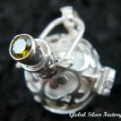 925 Silver Peridot & White Harmony Ball HB-259-KA