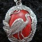 925 Silver Bird & Red Coral Pendant SP-343-KT