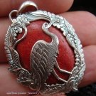 925 Silver Bird & Red Coral Pendant SP-343-KT