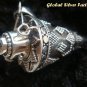 Silver Garnet Essential Oil Bottle Pendant PP-316-KA
