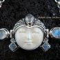 925 Silver & 5 Rainbow Moonstone Goddess Bracelet GDB-689-KT