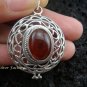 Sterling Silver Amber Gemstone Pendant SP-378-KT