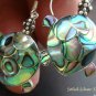 925 Silver Paua Abalone Shell Turtle Earrings ER-164-KA