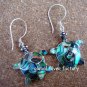925 Silver Paua Abalone Shell Turtle Earrings ER-164-KA