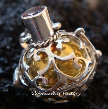 Sterling Silver Garnet Harmony Ball 20mm HB-244-KT