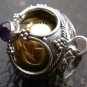 925 Silver Clover Amethyst Chime Ball Pendant CH-108-KT