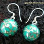 925 Silver & Blue Chime Ball Earrings CBE-132-KA