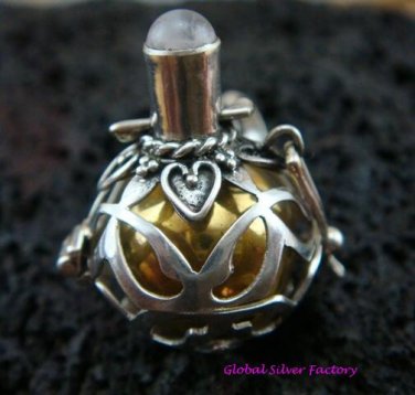 925 Silver Rose Quartz Harmony Ball Pendant HB-120-KT