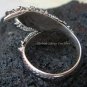 925 Silver Amethyst Double Snake Head Ring RI-156-KT