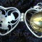 Silver Rainbow Moonstone Heart Harmony Ball Pendant HB-122a-KT