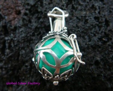 925 Silver Peridot Harmony Ball Pendant HB-119-KT