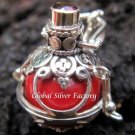 925 Silver Garnet Harmony Chime Ball Pendant HB-128a-KT