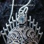 Sterling Silver Blue Topaz Goddess Earrings GDE-425-PS