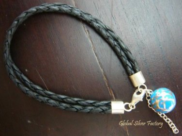 925 Silver Blue Filigree Chime Ball Bracelet CH-269-KT