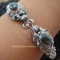 Sterling Silver Two Head Labradorite Snake Bangle SBB-221-KA