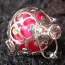 925 Silver Rose Quartz Harmony Ball Pendant 20mm HB-218-KT
