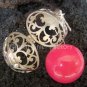 925 Silver Rose Quartz Harmony Ball Pendant 20mm HB-218-KT