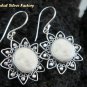 Silver Carved Bone Goddess Earrings GDE-562-NY