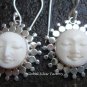 Silver Sunflower Happy Goddess Earrings GDE-388-NY