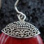 Sterling Silver Red Coral Earrings ER-108-KA