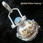 925 Silver Opalite Harmony Ball 18mm HB-266-PS