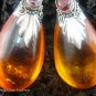 925 Silver Garnet & Synthetic Amber Teardrop Earrings SJ-100-KT