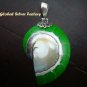 Sterling Silver Green Nautulis Shell Pendant SP-181-KT