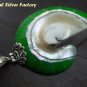 Sterling Silver Green Nautulis Shell Pendant SP-181-KT