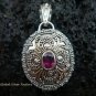 925 Silver & Ruby Oval Locket Pendant LP-174-KT