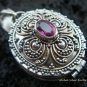 925 Silver & Ruby Oval Locket Pendant LP-174-KT