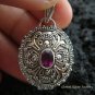 925 Silver & Ruby Oval Locket Pendant LP-174-KT
