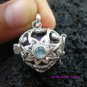 Silver Moonstone Flower Heart Harmony Ball Pendant HB-228a-KT