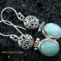 925 Silver Bali Design Larimar Earrings ER-490-NY