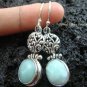 925 Silver Bali Design Larimar Earrings ER-490-NY