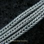 Men's Sterling Silver 10MM Woven Chain Bracelet MJ-121-PS