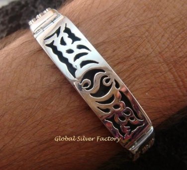 Men's Sterling Silver 10MM Woven Chain Bracelet MJ-121-PS