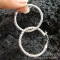 925 Silver 27mm Rope Design Hoop Earrings SE-131-KT