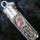 Steling Silver Rose Quartz Perfume Pendant PP-209-KT